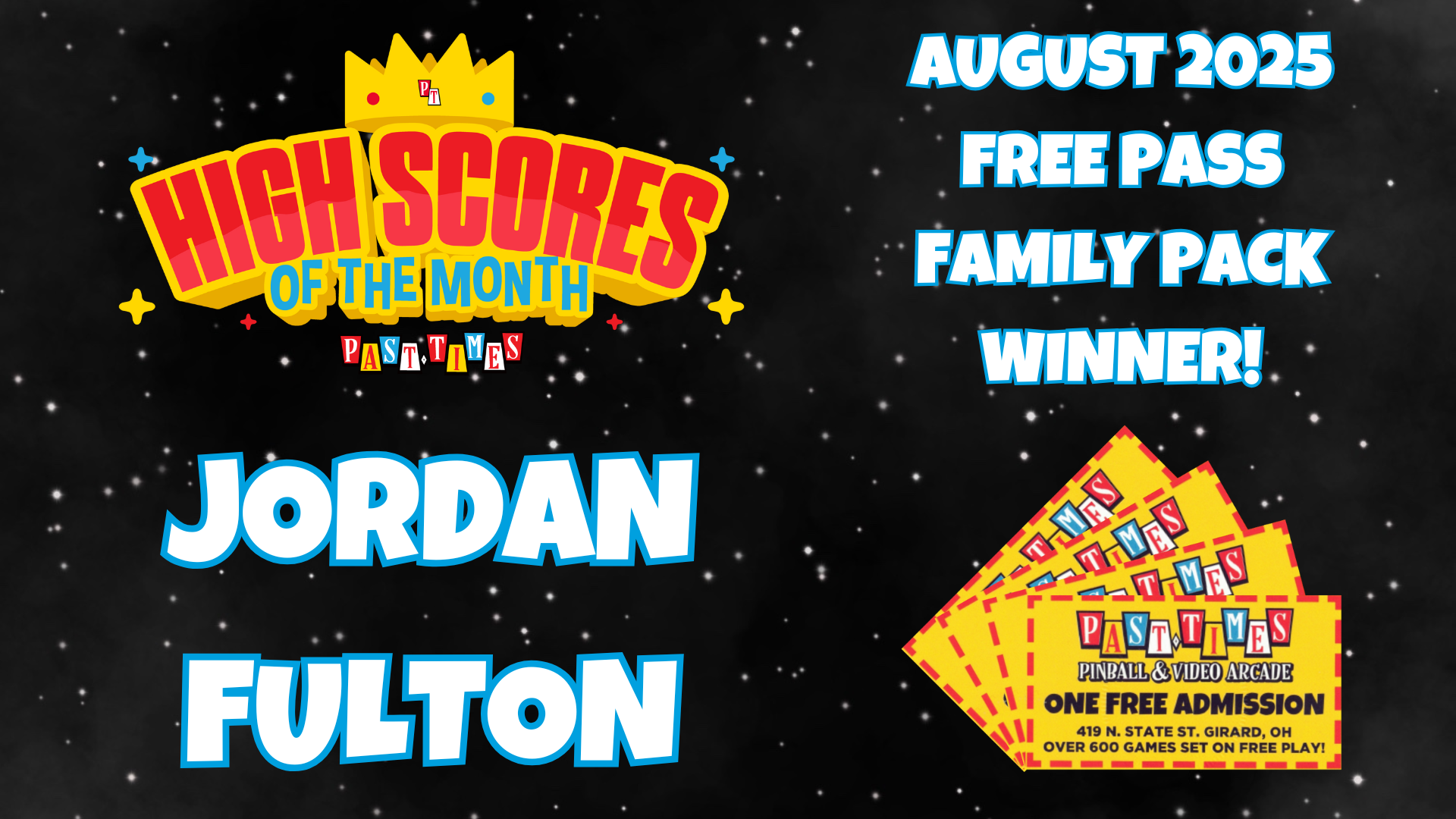 August 2025 Monthly High Scores Family Pack Winner August 2025 Monthly High Scores Family Pack Winner