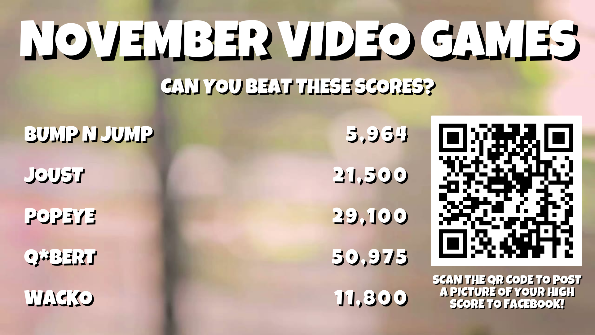 November Monthly Video Games High Scores 11-1-25 (SOCIAL MEDIA EDITION)
