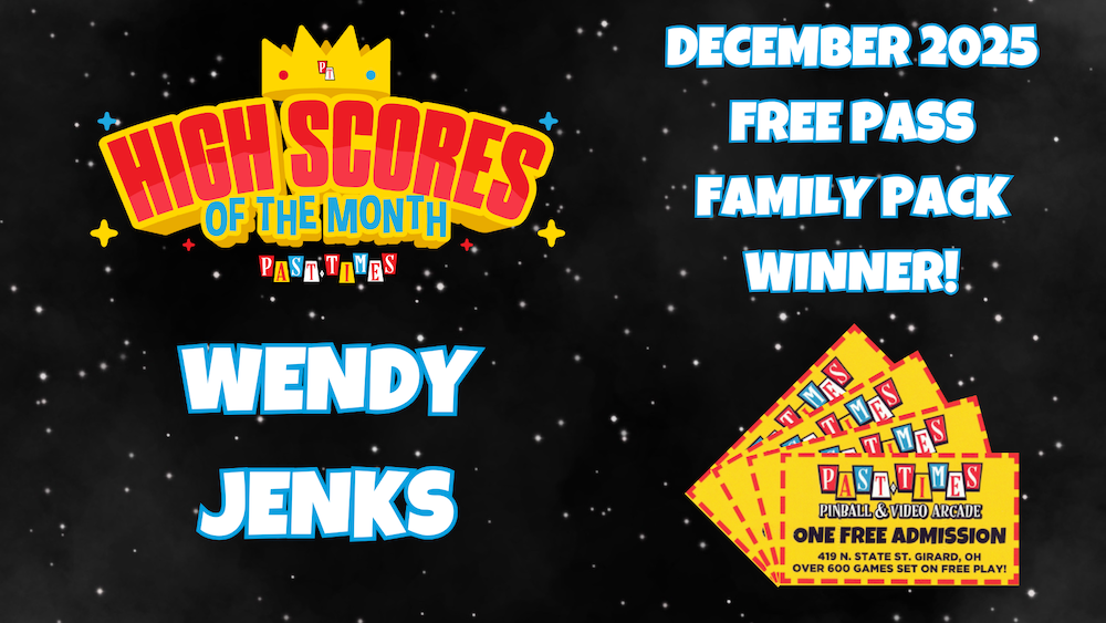 December 2025 Monthly High Scores Family Pack Winner